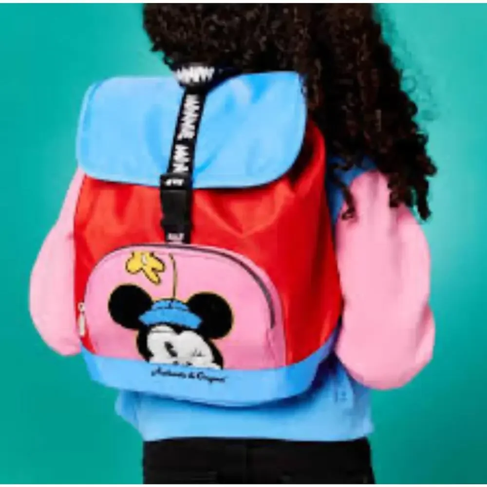 Disney Minnie Mouse Backpack Travel School Drawstring Theme Park Mickey Vacation